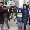 New Yorkers march for Ukraine in wake of Russian strike